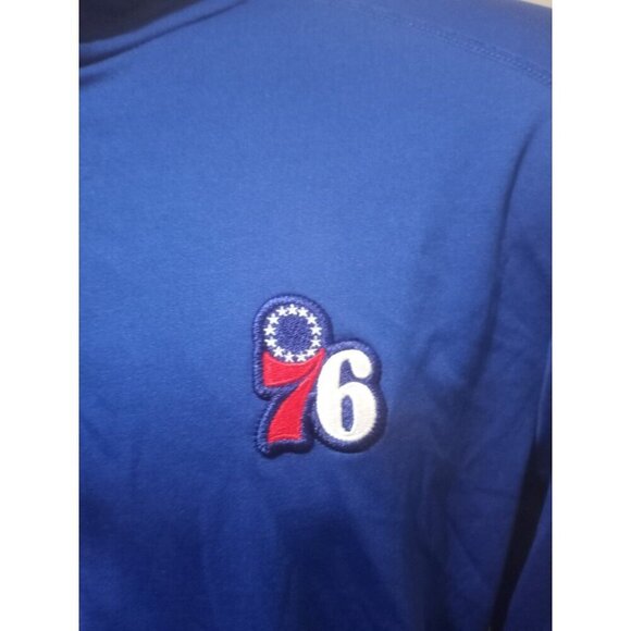 New Nike Dri Fit NBA Philadelphia 76ers 1/4 Zip L/S Pullover Men's Small S Blue - Picture 5 of 12